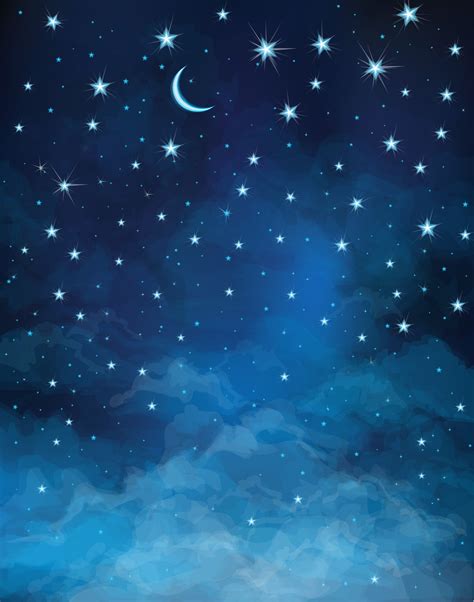 Starry Night Background Clip Art