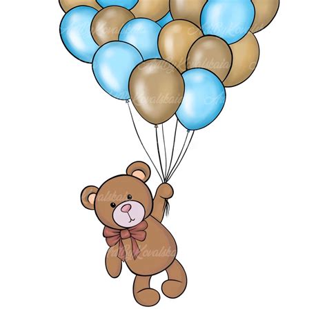 Teddy Bear Clipart, Baby Shower Clipart, Babyshower, Scrapbook ...