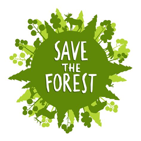 Save The Forest Concept 461640 Vector Art at Vecteezy