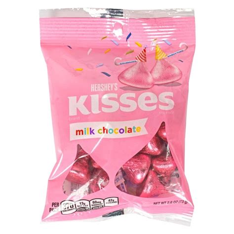 Hershey's Kisses in Pink Foil Wrappings, 2.6-oz. Bags Hersheys, Hershey Chocolate, Chocolate ...