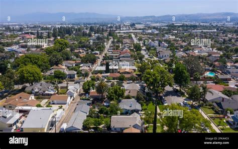 Daytime aerial view of Chino, California, USA Stock Photo - Alamy