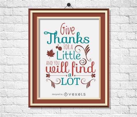 Thanksgiving Quote Poster Vector Download