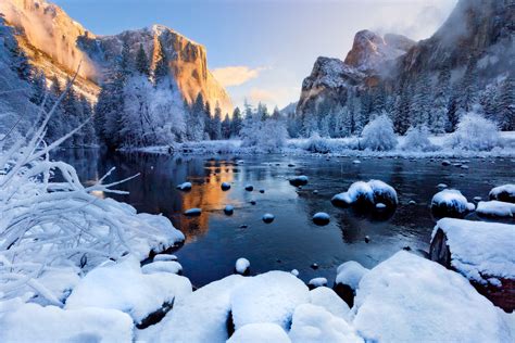 Yosemite National Park Winter Scenery Wallpapers - Wallpaper Cave