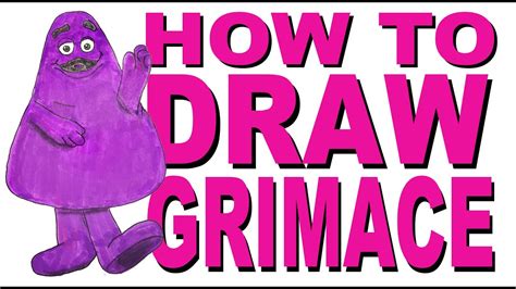 How to draw Grimace - YouTube