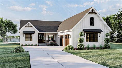 Modern-farmhouse House Plan - 3 Bedrooms, 2 Bath, 1936 Sq Ft Plan 52-491