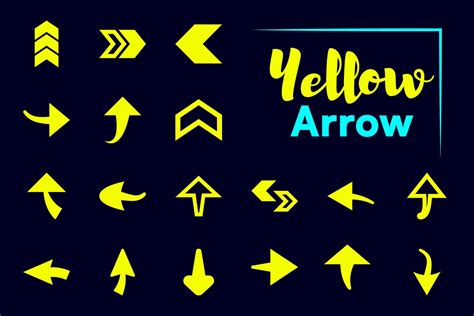 Yellow arrow collection vector for content marketing. 6296620 Vector ...