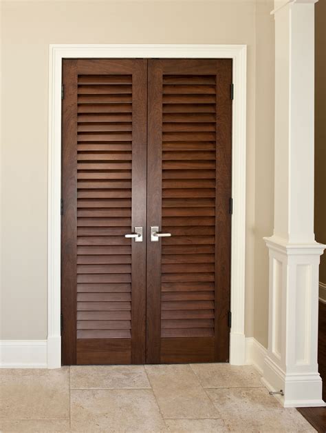 Interior Door - Custom - Double - Solid Wood with Walnut Finish ...