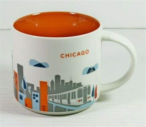 Starbucks Chicago Coffee Mug Cup 14oz You Are Here Collection Series ...