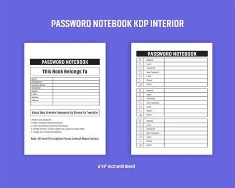 Premium Vector | Password notebook