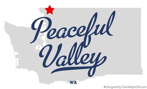 Map of Peaceful Valley, WA, Washington