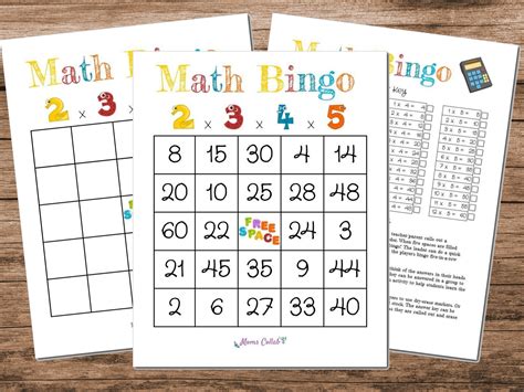 Math Bingo Printable - Printable Word Searches