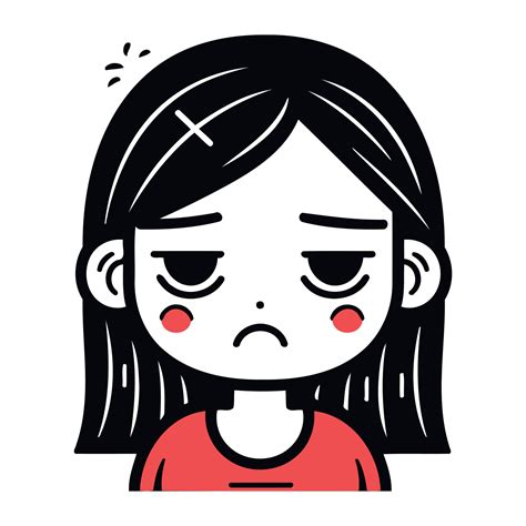 Illustration of a Girl Crying with Crossed Eyes Vector 33480493 Vector ...