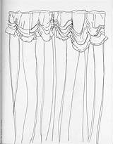 Curtains Coloring Pages sketch template