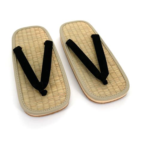 pair of Japanese zori sandals, ZORI BK, black