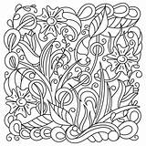 Coloring Pages For Adults And Older Children  Fantastic Plants sketch template