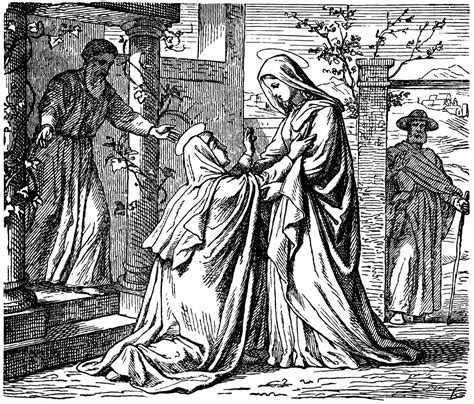 The Visitation - Mary Arrives at Elizabeth's Home | ClipArt ETC