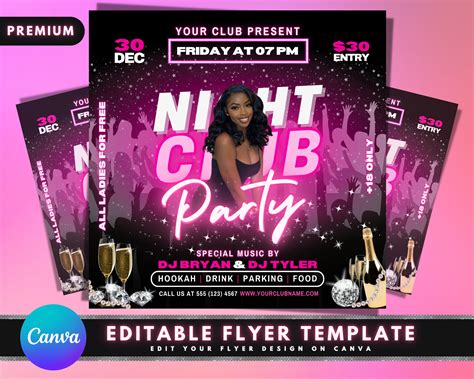 Club Flyer DIY Flyer Template Design Event Flyer Party - Etsy