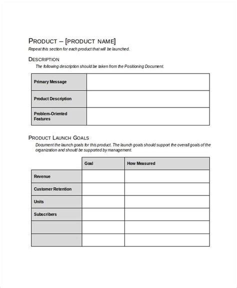 FREE 13+ Product Launch Plan Templates in PDF | MS Word | Google Docs | Pages