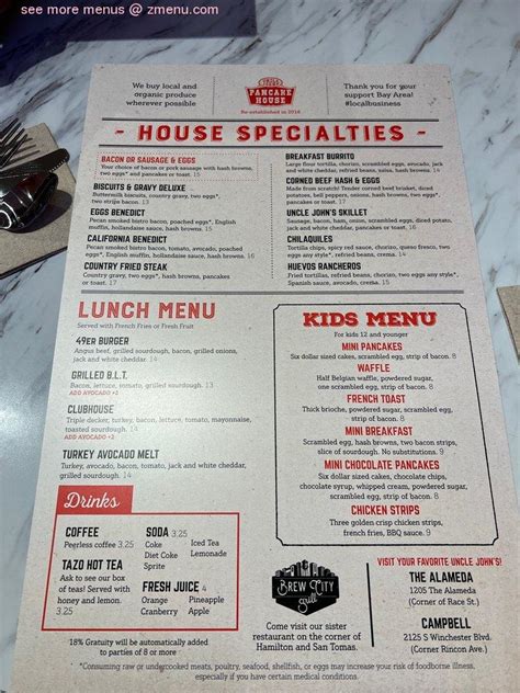 Online Menu of Uncle John's Pancake House - COMING SOON Restaurant, San ...