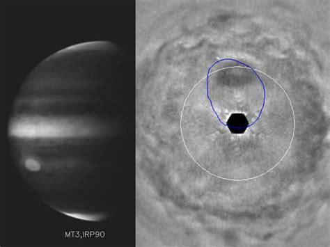 Images taken during the Cassini flyby of Jupiter showing evidence of ...