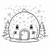 Download Igloo Coloring Page For Kids Pages Online  Creative sketch template