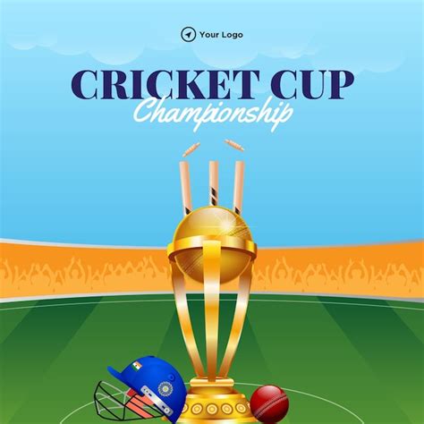 Premium Vector | Cricket Cup championship banner design template