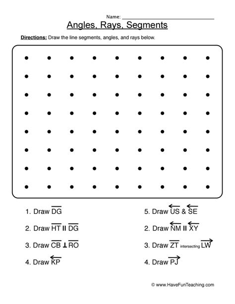 Free Line, Ray, and Line Segment Worksheets | StoryboardThat ...