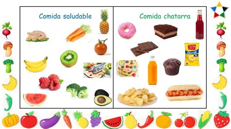 Comida saludable y chatarra (Kínder 1) - YouTube