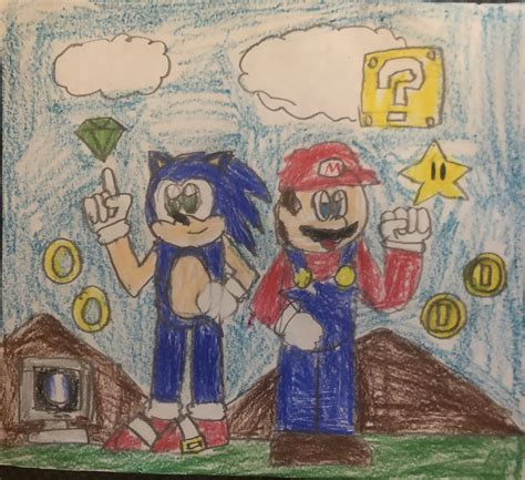 Mario and Sonic by JaRa02 on DeviantArt