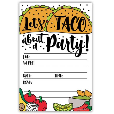 Fiesta Taco Party Invitations