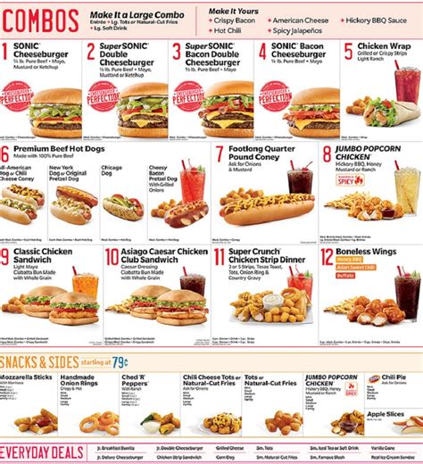 Sonic Menu | Food Menu Prices