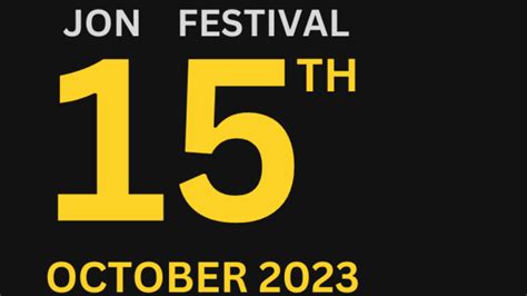 JON Festival 2023 Lineup - Oct 15, 2023