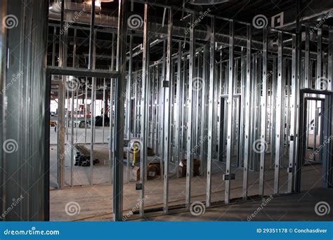 Metal stud framing stock photo. Image of metal, load - 29351178