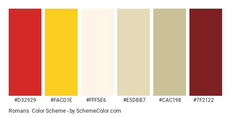 Romans Color Scheme » Red » SchemeColor.com