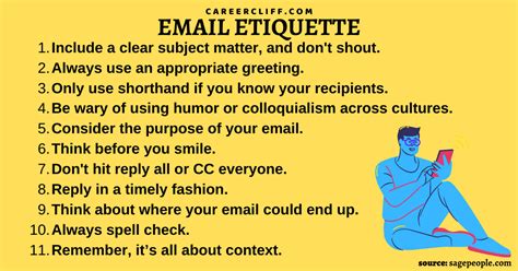 30 Email Etiquette Rules in the Workplace - Examples | Training - CareerCliff