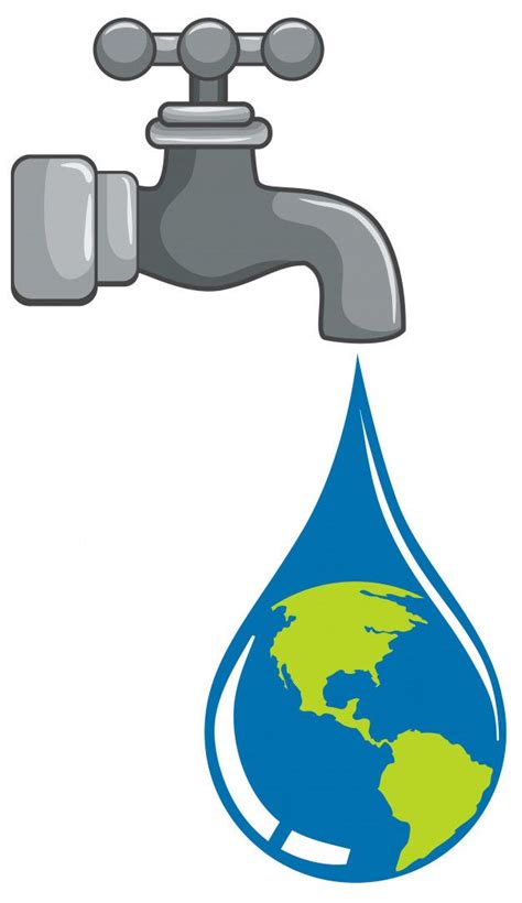 Gota do mundo vindo do conceito de torneira | Vetor Grátis | Save water poster drawing, Save ...