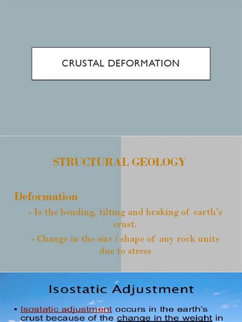 Crustal Deformation Final | PDF | Fault (Geology) | Deformation ...