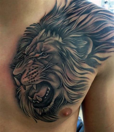 Top 73 Lion Chest Tattoo Ideas - [2021 Inspiration Guide]