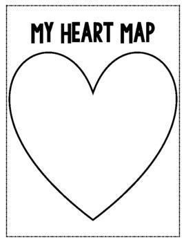 Heart Map Template by hellomissdelano | TPT