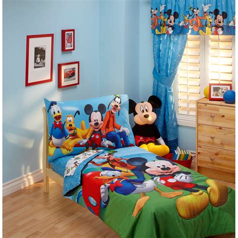 Disney - Mickey Mouse Playground Pals 4pc Toddler Bedding Set - Walmart.com