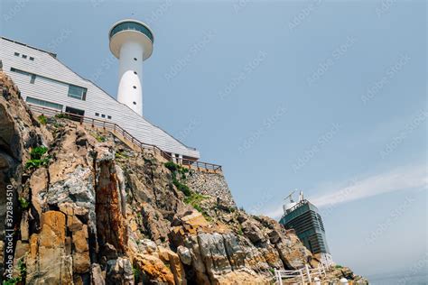 Taejongdae lighthouse on cliff in Busan, Korea Stock Photo | Adobe Stock