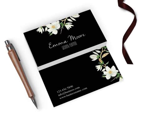 Wedding or Event Planning Business Card, Elegant Floral DIY Printable ...