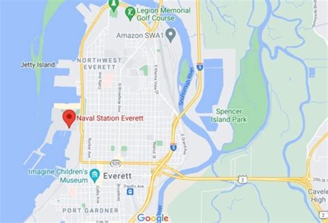 Naval Station Everett, Washington area map & More