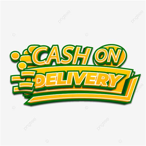 Cash Symbol Clipart Vector, Cash On Delivery Symbol Element Design With Modern 3d Effect, Secure ...