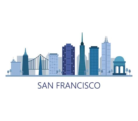 Free Vector | Skyline of san francisco