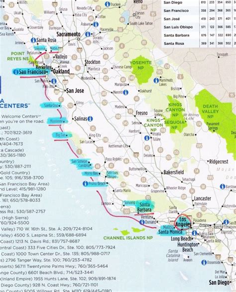 California Pacific Coast Highway Map - Printable Maps