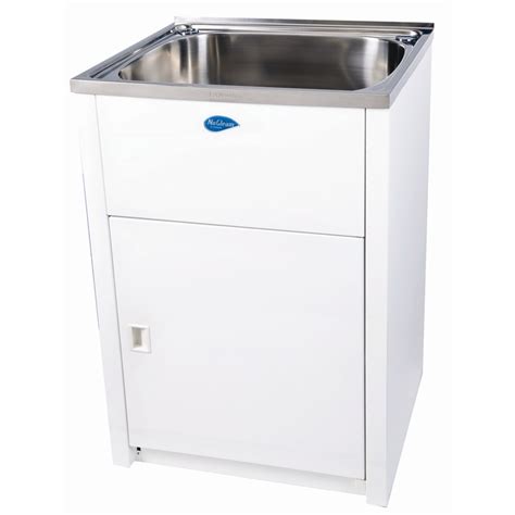 Everhard 70L Classic Stainless Steel Laundry Trough And Cabinet