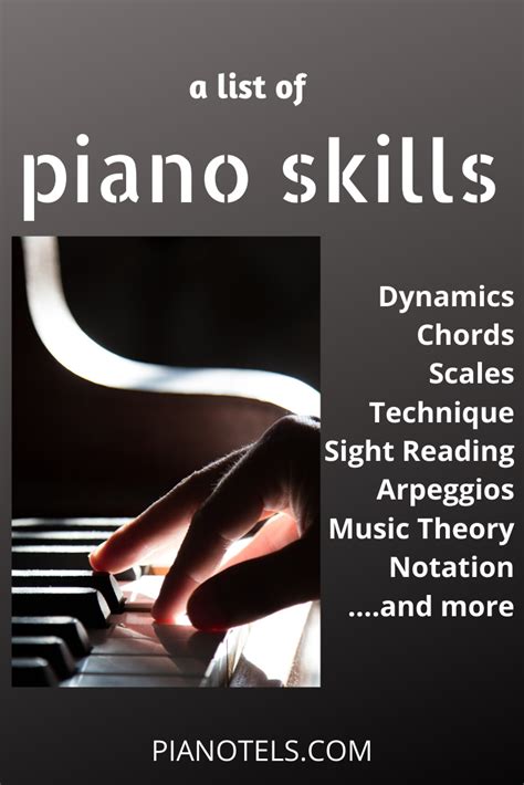 A List of Piano Skills | pianotels.com