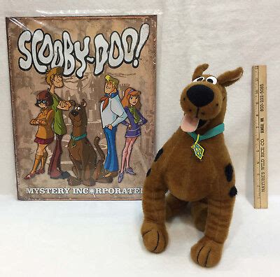 12" Scooby Doo Plush Toy Dog Stuffed Mystery Gang Metal Sign Wall Hanging Lot 2 | eBay