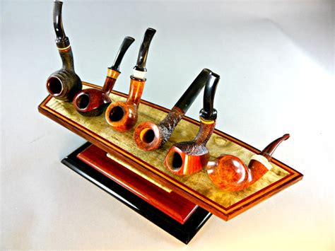 Myrtle: 6 Pipe Stand | Exotics - Handmade Pipe Stands by Neal Yarm